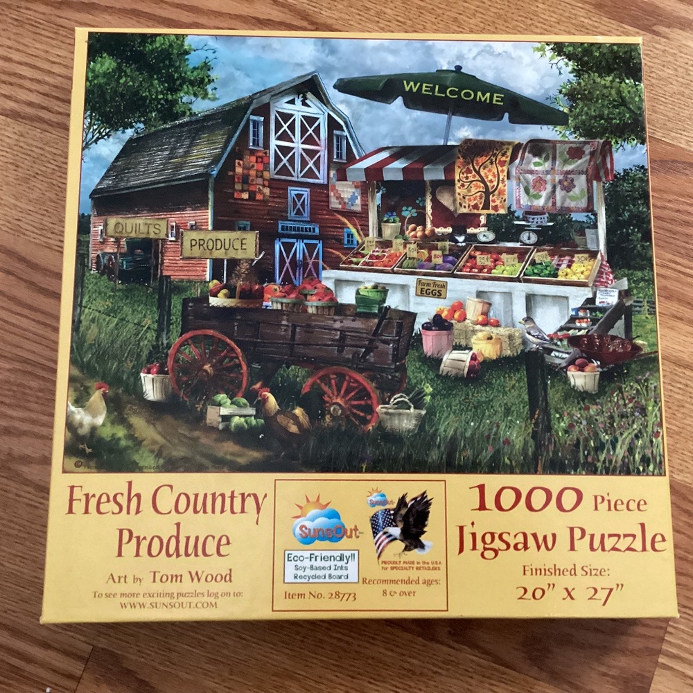 SunsOut 1000 Piece " Fresh Country Produce "  Jigsaw Puzzle